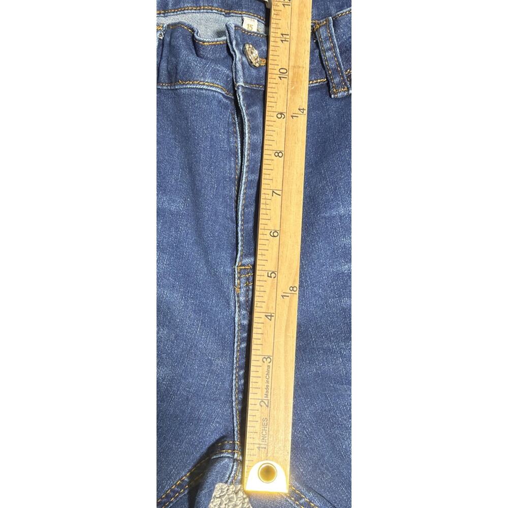 Bamboo Women's 15 Embellished HR Flare Leg Denim Jeans Studded Rhinestones 31x30 - Picture 10 of 10